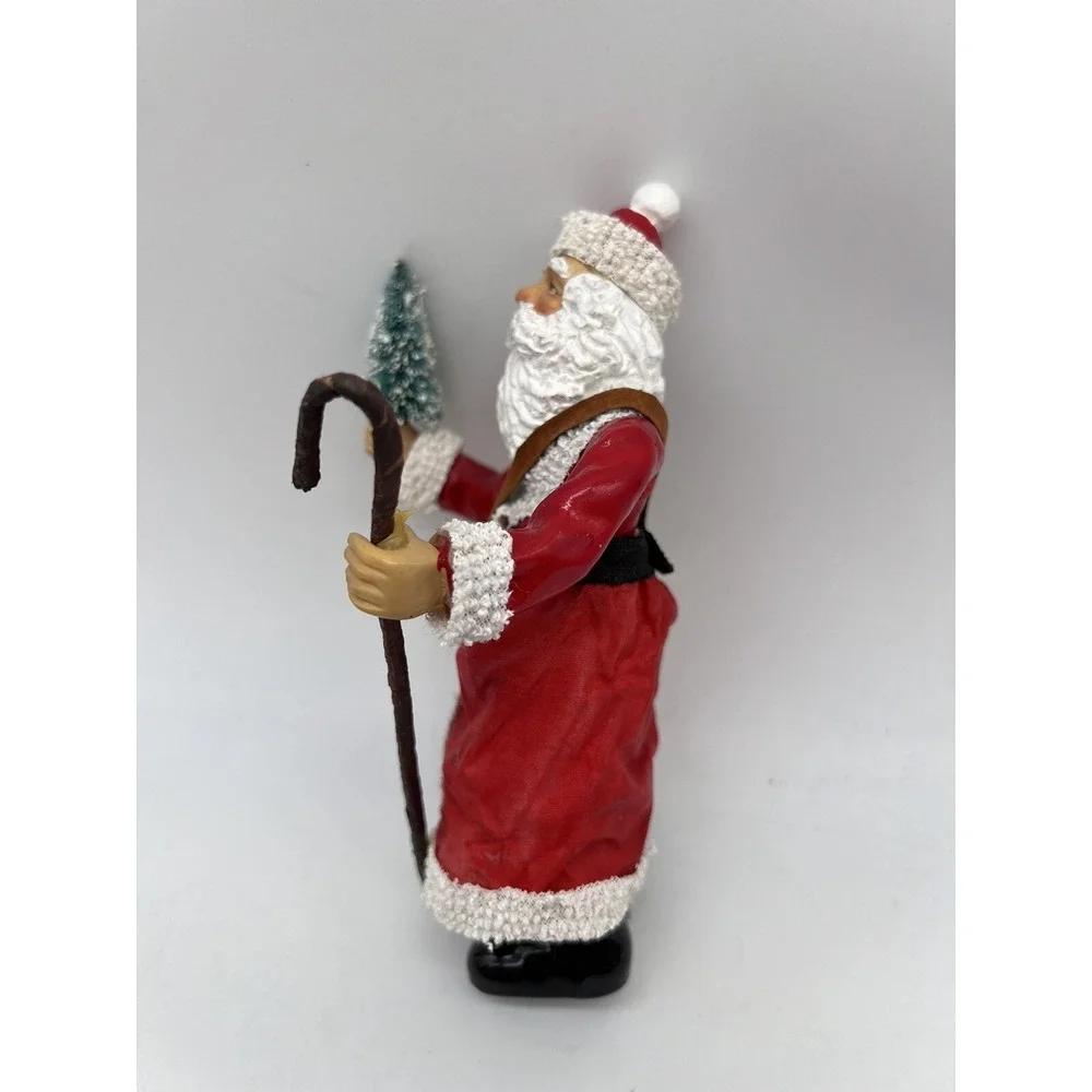 Clothtique Santa Christmas Tree Staff Satchel 6.5